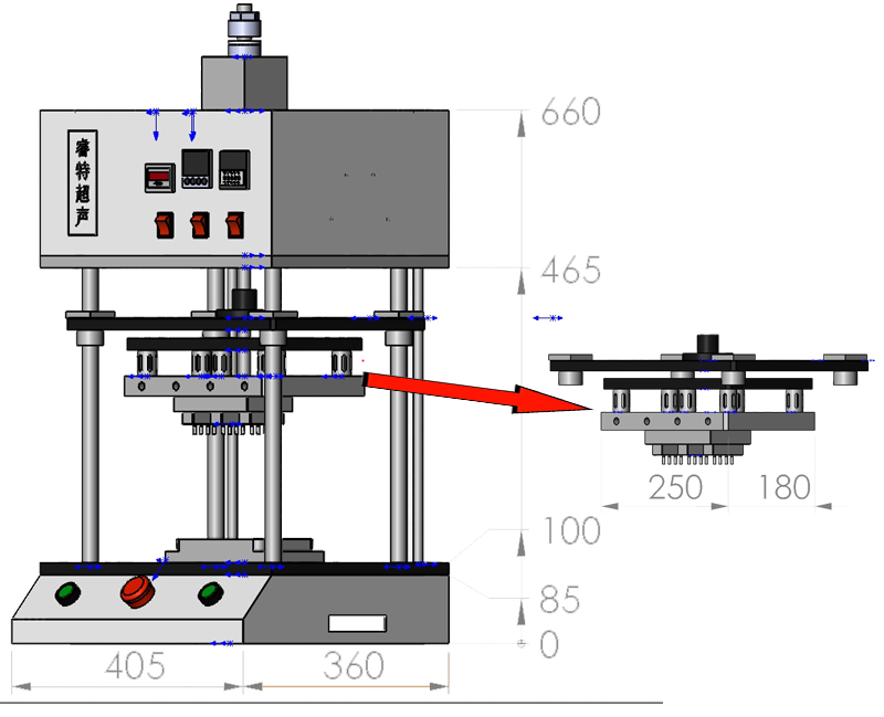 1800w热熔热压焊接机